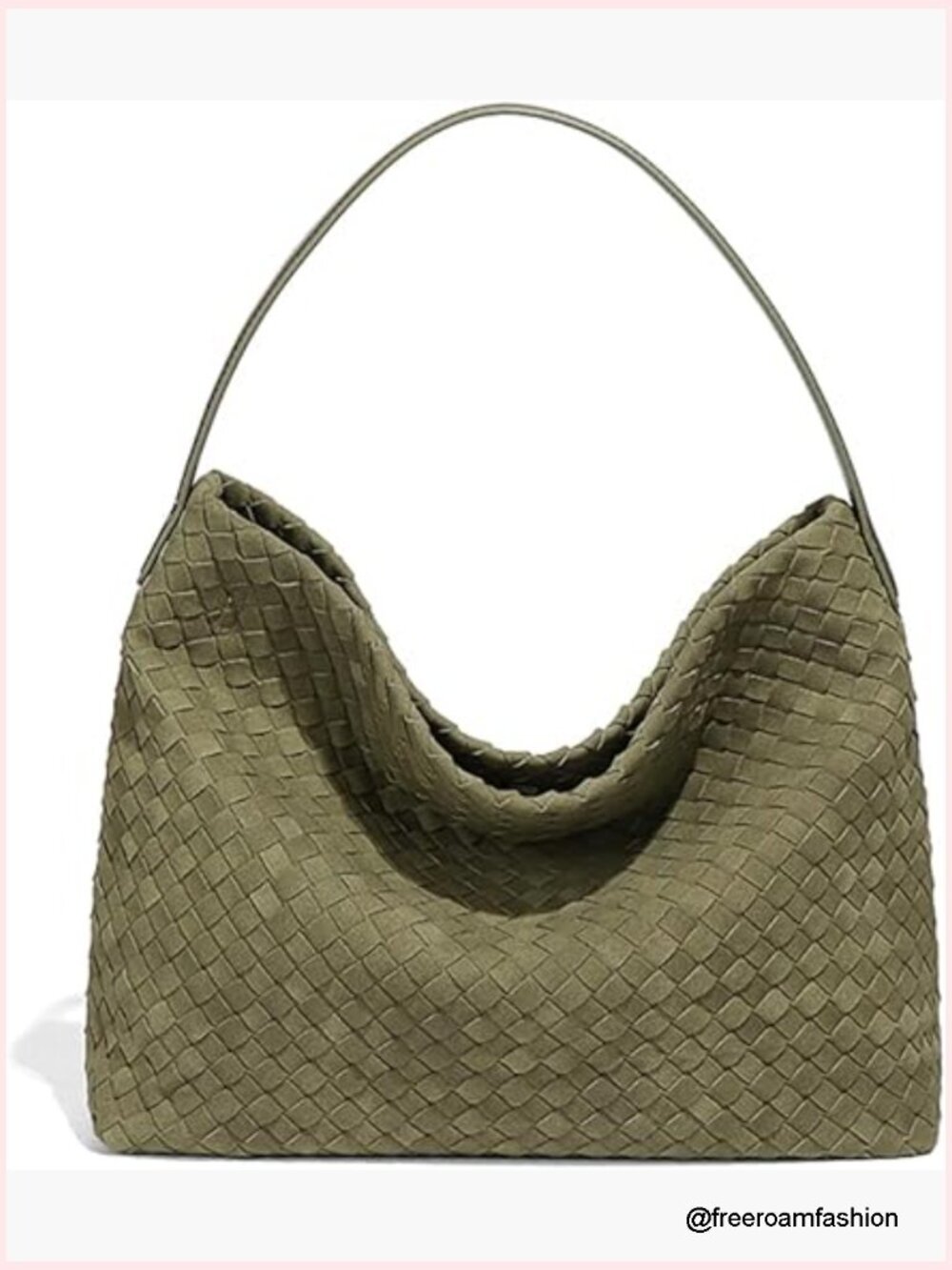 Woven Tote Bag with Top Handle and Adjustable Strap